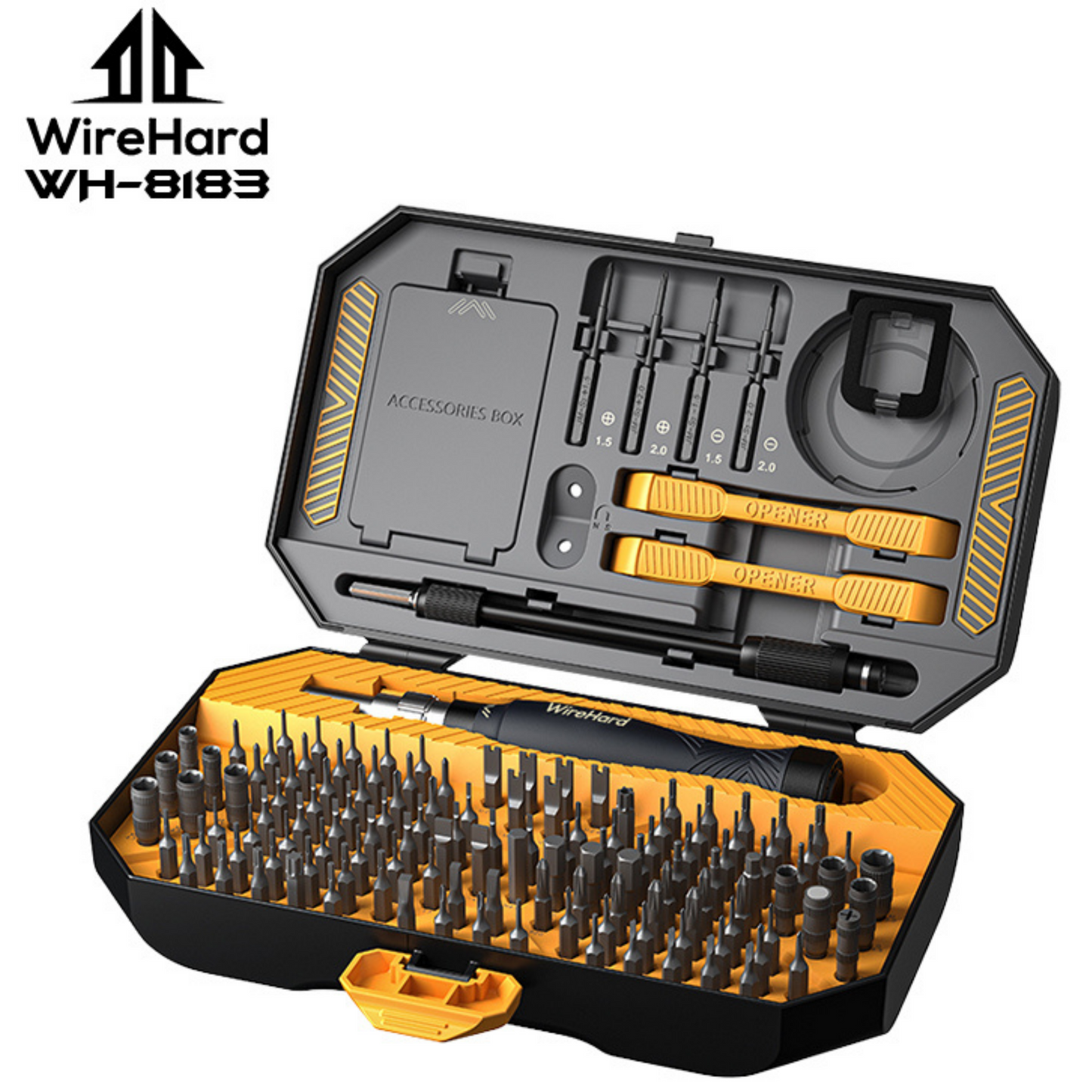 WIREHARD 145 in 1 Precision Screwdriver Set Computer Cell Phone Electronics Repair Tool Kit